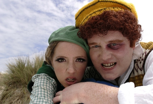 small Lisa Lambe and Paul Connaughton in The Performance Corporation's _Lizzie Lavelle and the Vanishing of Emlyclock_by Tom Swift[1]2