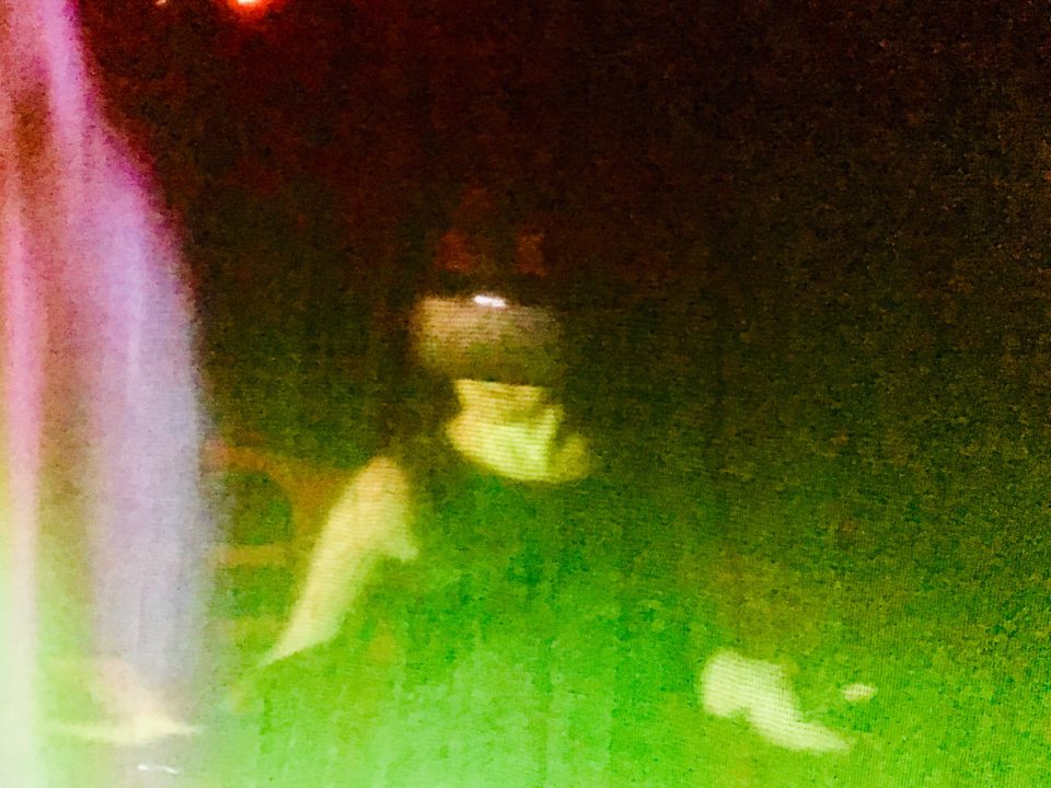 Jo Mangan during rehearsal and development for The Performance Corporation's Virtual Reality work